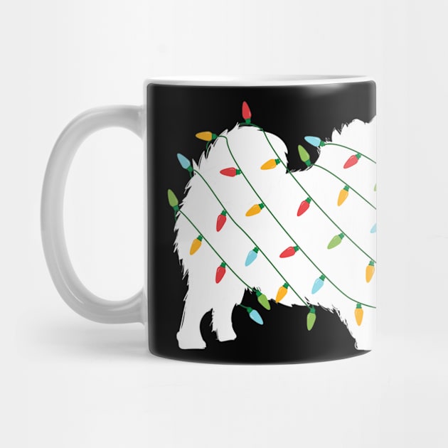 Christmas Lights Pomeranian Dog by eldridgejacqueline